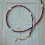 Choker N°43 | granat, perła