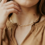 Choker N°57| tygrysie oko, perła