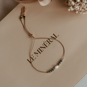 Bransoletka N°156 | turkus, perła 