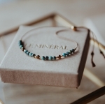 Bransoletka N°62 | turkus, tygrysie oko