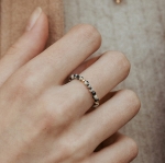 Pierścionek N°58 | jaspis dalmatyński 