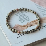 Bransoletka N°125 | jaspis dalmatyński, rodonit