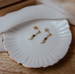 Kolczyki N°2 | perła, onyks