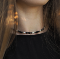 Naszyjnik choker N°31 | onyks, perła