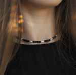 Choker N°31 | onyks, perła