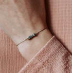 Bransoletka N°163 | jaspis, obsydian