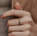 Pierścionek N°54 | rodonit 