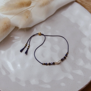 Bransoletka N°50 | perła, spinel, sodalit