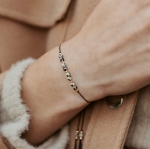 Bransoletka N°154 | jaspis dalmatyński