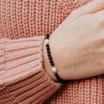 Bransoletka N°183 | perła, onyks