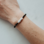 Bransoletka N°57 | perła, onyks