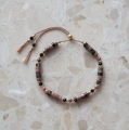 Bransoletka N°72 | rodonit, onyks