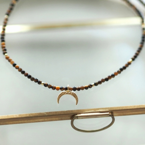 Naszyjnik choker N°30 | tygrysie oko