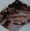 Naszyjnik choker N°31 | onyks, perła