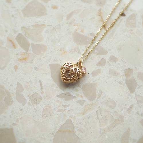 Naszyjnik N°33 | kwarc truskawkowy